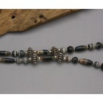 RARE Ancient Agate Sterling Silver Beads Necklace