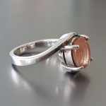 KG-051 FANTASTIC ULTRA RARE 100 % NATURAL UNHEATED ANDESINE GEMSTONE SILVER RING SIZE 6.5US