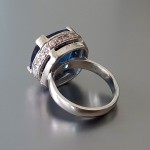 KG-050 Very Nice London Blue Topaz Setting on a Beautiful Handmade Steling Silver Ring