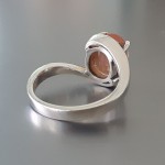 KG-051 FANTASTIC ULTRA RARE 100 % NATURAL UNHEATED ANDESINE GEMSTONE SILVER RING SIZE 6.5US