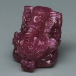 KG-026 Genuine Red pink Ruby Carved in Lord Ganesh Ganesha Hindu Hinduism om Buddhism Buddha mineral Gemstone Statue.
