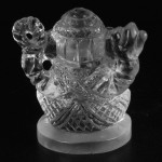 KG-007 White Clear crystal Quartz Carved in Lord Ganesh Ganesha Indian Hindu deity God talisman Buddha Amulet Statue