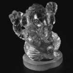 KG-007 White Clear crystal Quartz Carved in Lord Ganesh Ganesha Indian Hindu deity God talisman Buddha Amulet Statue