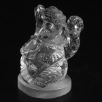 KG-007 White Clear crystal Quartz Carved in Lord Ganesh Ganesha Indian Hindu deity God talisman Buddha Amulet Statue