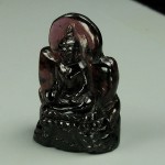 KG-027 Genuine Natural Garnet Carved Buddha Amulet Gemstone Statue Nice!!