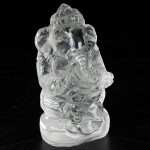 KG-008 Genuine White Clear Quartz Carved in Lord Ganesh Ganesha Indian Hindu talisman deity omm yoga Buddha Amulet gem gemstone Statue