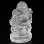 KG-008 Genuine White Clear Quartz Carved in Lord Ganesh Ganesha Indian Hindu talisman deity omm yoga Buddha Amulet gem gemstone Statue