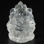 KG-019 White Clear crystal Quartz hand carved in Lord Ganesh Ganesha shape Indian Hindu God deity talisman Buddha Amulet Statue