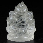 KG-019 White Clear crystal Quartz hand carved in Lord Ganesh Ganesha shape Indian Hindu God deity talisman Buddha Amulet Statue