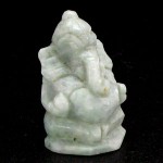 KG-004 Natural Genuine Sweet Green Jade Carved Lord Ganesh Ganesha India Hindu deity talisman God Buddha Statue