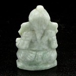 KG-004 Natural Genuine Sweet Green Jade Carved Lord Ganesh Ganesha India Hindu deity talisman God Buddha Statue