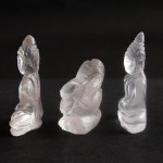 BDC-18 Hand Carved crystal Quartz in 1 Lord Ganesh Figurine 2 buddha statues gemstone Statues Unique Gift, Religious Sculpture #18