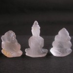 BDC-11 Handmade Hand carved crystal white Quartz 2 Lord Ganesh Ganesha-1 Buddha in meditation posture Thai quartz, thai crystal, hindu buddha statue #11