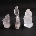 BDC-26 Nice Handcarved crystal Quartz in 2 Lord Ganesh Ganesha-1 Buddha in meditation posture Thai quartz, thai crystal