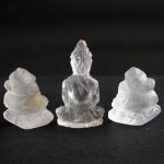 BDC-9 Handmade Hand carved crystal white Quartz 2 Lord Ganesh Ganesha-1 Buddha in meditation posture Thai quartz, thai crystal, hindu buddha statue #9