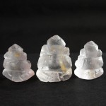 BDC-5  3Hand Carved crystal Quartz in Lord Ganesh Figurine, Hindu God, Hindu Deity, Ganesha gemstone Statues,Unique Gift, Religious Jewlry Sculpture #5