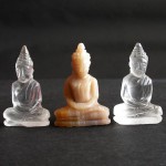 BDC-4  3Handmade Hand carved crystal Quartz Honey Jade in seated meditation posture Thai quartz, thai crystal, thai gemstone buddha statues #4