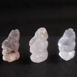 BDC-19  3Hand Carved crystal Quartz in Lord Ganesh Figurine, Hindu God Ganesha gemstone Statues Unique Gift, Religious Sculpture #19