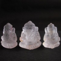 BDC-15  3Hand Carved crystal Quartz in Lord Ganesh Figurine, Hindu God, Hindu Deity, Ganesha gemstone Statues,Unique Gift, Religious Sculpture #15