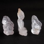 BDC-17 Handmade Handcarved crystal white ice snow Quartz 2 Lord Ganesh Ganesha-1 Buddha in meditation posture Thai quartz, thai crystal, hindu buddha yoga statue #17