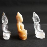 BDC-4  3Handmade Hand carved crystal Quartz Honey Jade in seated meditation posture Thai quartz, thai crystal, thai gemstone buddha statues #4