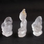 BDC-17 Handmade Handcarved crystal white ice snow Quartz 2 Lord Ganesh Ganesha-1 Buddha in meditation posture Thai quartz, thai crystal, hindu buddha yoga statue #17