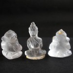 BDC-12  Handmade Hand carved crystal white Quartz 2 Lord Ganesh Ganesha-1 Buddha in meditation posture Thai quartz, thai crystal, hindu buddha statue #12