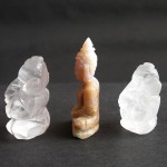 BDC-2  3Handmade Handcarved crystal Quartz-Honey Jade Lord Ganesh -1 Buddhas in meditation posture Thai quartz, thai crystal, hindu buddha yoga statue