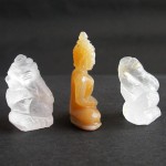 BDC-1  3Handmade Handcarved crystal Quartz-Honey Jade Lord Ganesh -1 Buddhas in meditation posture Thai quartz, thai crystal, hindu buddha yoga statue 