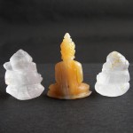 BDC-1  3Handmade Handcarved crystal Quartz-Honey Jade Lord Ganesh -1 Buddhas in meditation posture Thai quartz, thai crystal, hindu buddha yoga statue 