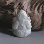 BD-031 Nice Pastel Green Jade Handcarved in Lord Ganesha Hindu Magic Jewelry Gemstone Buddha Amulet