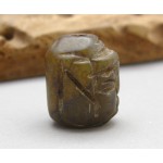 Old Tibet Stone Carved Buddha Face Hade Bead Pendant