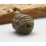 Old Tibet Stone Carved Buddha Face Hade Bead Pendant