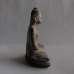 BD-011 Rare Old Antique Burmese Myanmar Wood Burma Buddha Amulet Statue