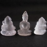 BDC-24 Handmade Handcarved crystal Quartz 2 Lord Ganesh Ganesha-1 Buddha in meditation posture Thai quartz, thai crystal, hindu buddha yoga statue #24