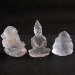 BDC-22 Handmade Handcarved crystal white ice snow Quartz 2 Lord Ganesh Ganesha-1 Buddha in meditation posture Thai quartz, thai crystal, hindu buddha yoga statue #22