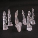 BD-019 Set of Handcarved white crystal quartz 7 Buddhas poses seven postures, Buddha Images for the Seven Days of the Week