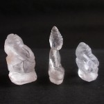 BDC-22 Handmade Handcarved crystal white ice snow Quartz 2 Lord Ganesh Ganesha-1 Buddha in meditation posture Thai quartz, thai crystal, hindu buddha yoga statue #22