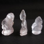 BDC-22 Handmade Handcarved crystal white ice snow Quartz 2 Lord Ganesh Ganesha-1 Buddha in meditation posture Thai quartz, thai crystal, hindu buddha yoga statue #22