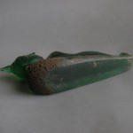 BD-015 Antique Old Emerald Green Cave Crystal Carved TUESDAY BUDDHA Phra Sai Yas Laying Reclining Sleeping Happy Buddha Statue