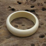 Very Nice Elephant Bone Band Wide Cuff Bracelet 