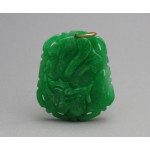 Beautiful Green!! RARE Jade Caved Dragon Naga Gem Lucky Stone Pendant